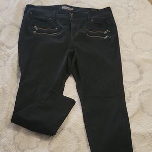 Black Pants with Zipper Accents